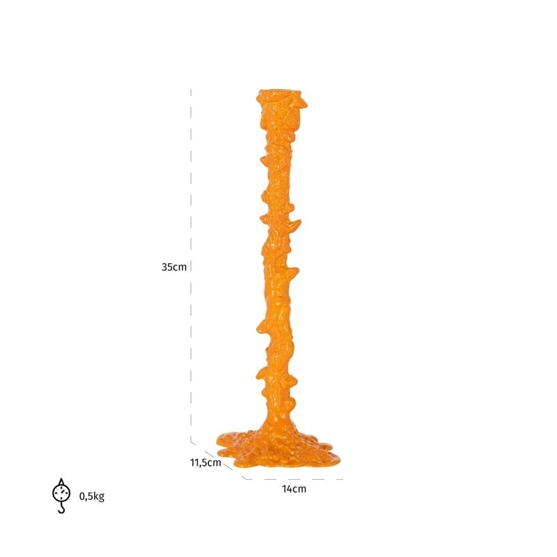 RICHMOND świecznik CYAN L pomarańczowy