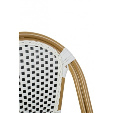Krzesło CAFE PARIS białe rattan