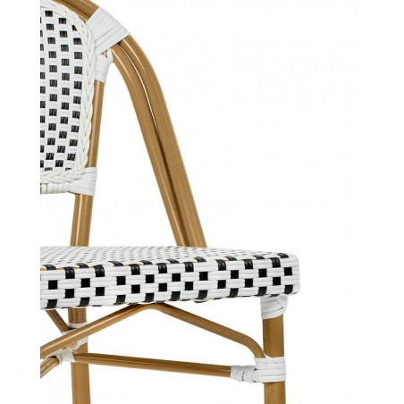 Krzesło CAFE PARIS białe rattan