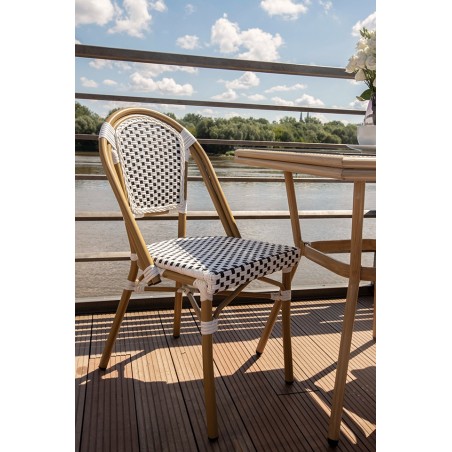 Krzesło CAFE PARIS białe rattan