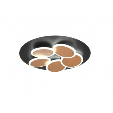 Trio Lampa natynkowa LED MANDALA czarny, złoty i odcienie złota