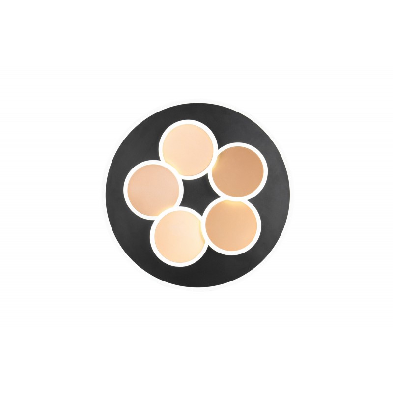 Trio Lampa natynkowa LED MANDALA czarny, złoty i odcienie złota