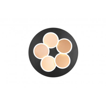 Trio Lampa natynkowa LED MANDALA czarny, złoty i odcienie złota