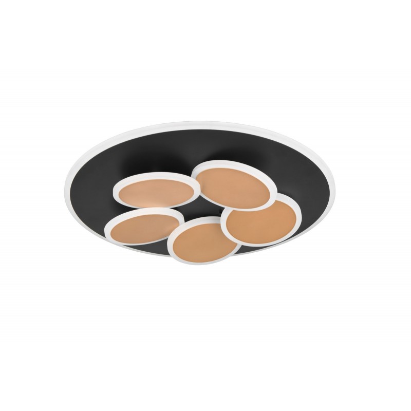 Trio Lampa natynkowa LED MANDALA czarny, złoty i odcienie złota