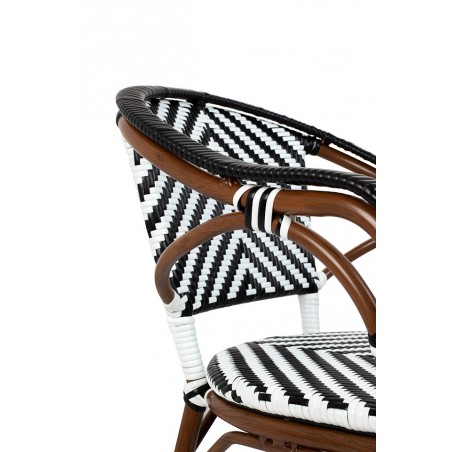 Krzesło CAFE AZURE biały / czarny