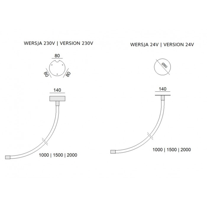 Zaho Kinkiet BRICKS WALL 24V wpuszczany