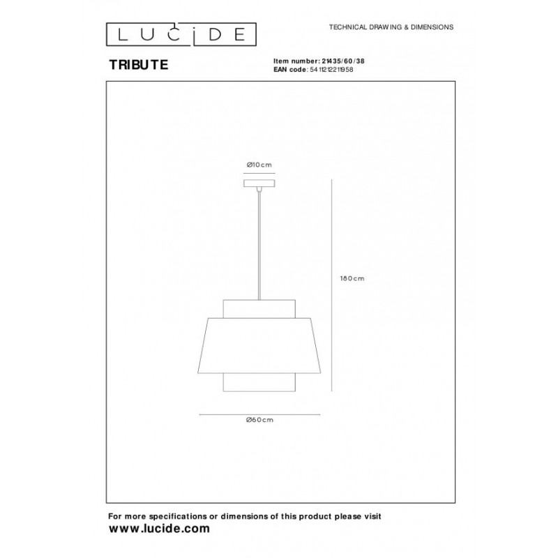 Lucide Lampa wisząca nowoczesna TRIBUTE beżowy, czarny