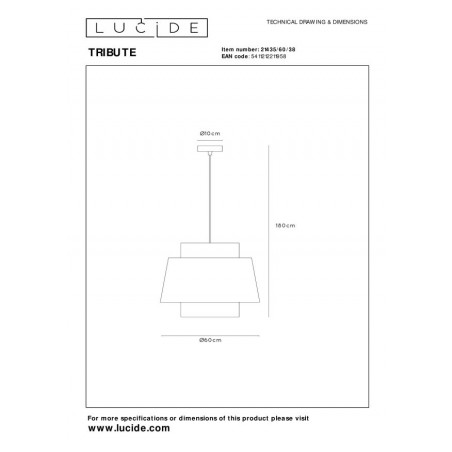 Lucide Lampa wisząca nowoczesna TRIBUTE beżowy, czarny