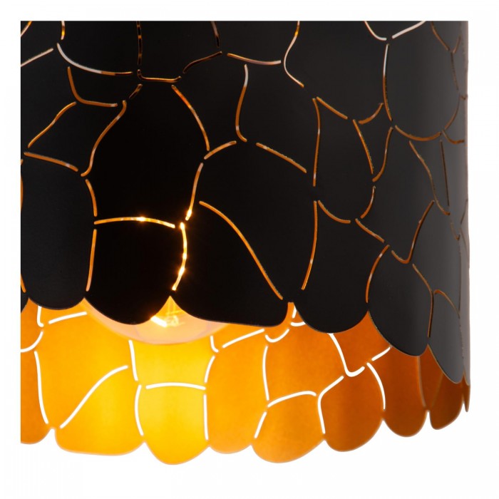 Lucide Lampa natynkowa ALMELO czarny, złoty i...