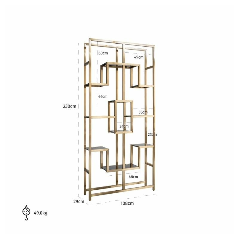 RICHMOND szafa ścienna MAGNUS -           szczotkowane złoto