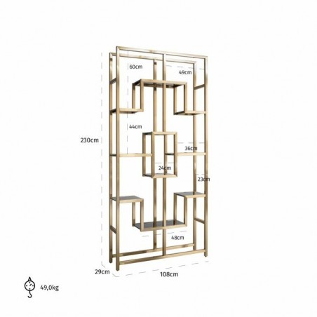 RICHMOND szafa ścienna MAGNUS -           szczotkowane złoto