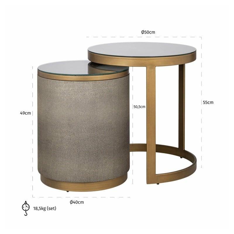 RICHMOND zestaw 2 stolików kawowych       BLOOMVILLE