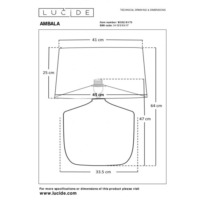 Lucide Lampa stołowa AMBALA 10552/81/73 drewno...