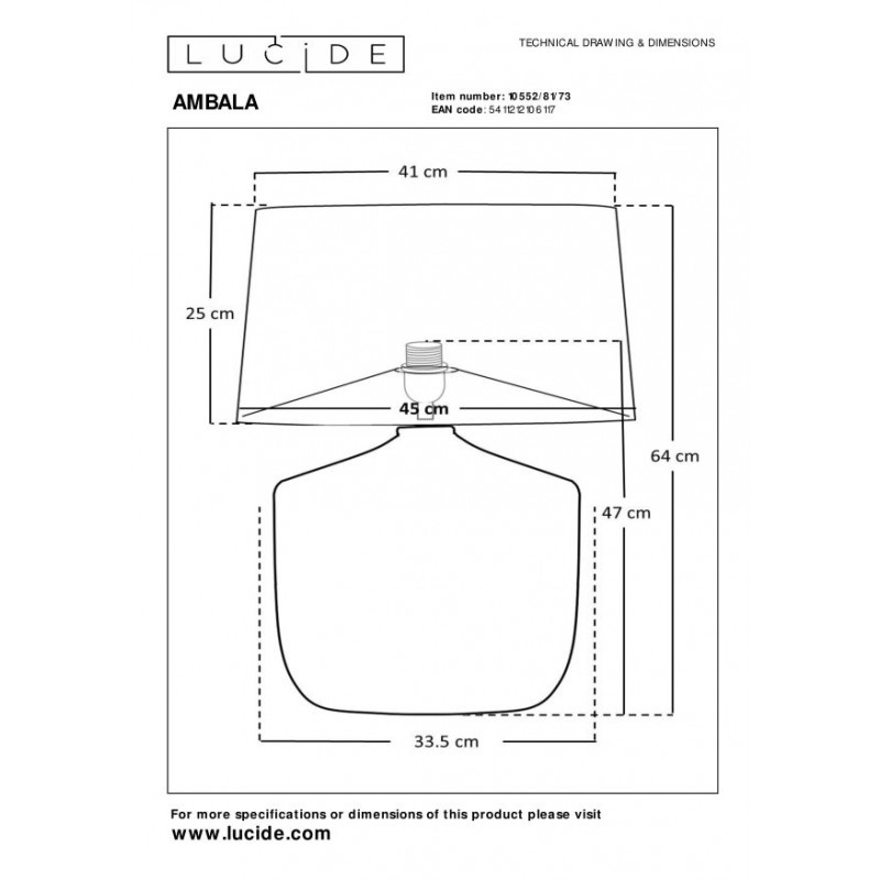 Lucide Lampa stołowa AMBALA 10552/81/73 drewno jasne i ciemne, biały