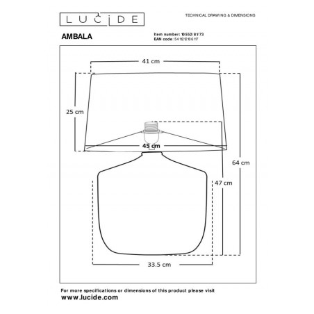 Lucide Lampa stołowa AMBALA 10552/81/73 drewno jasne i ciemne, biały