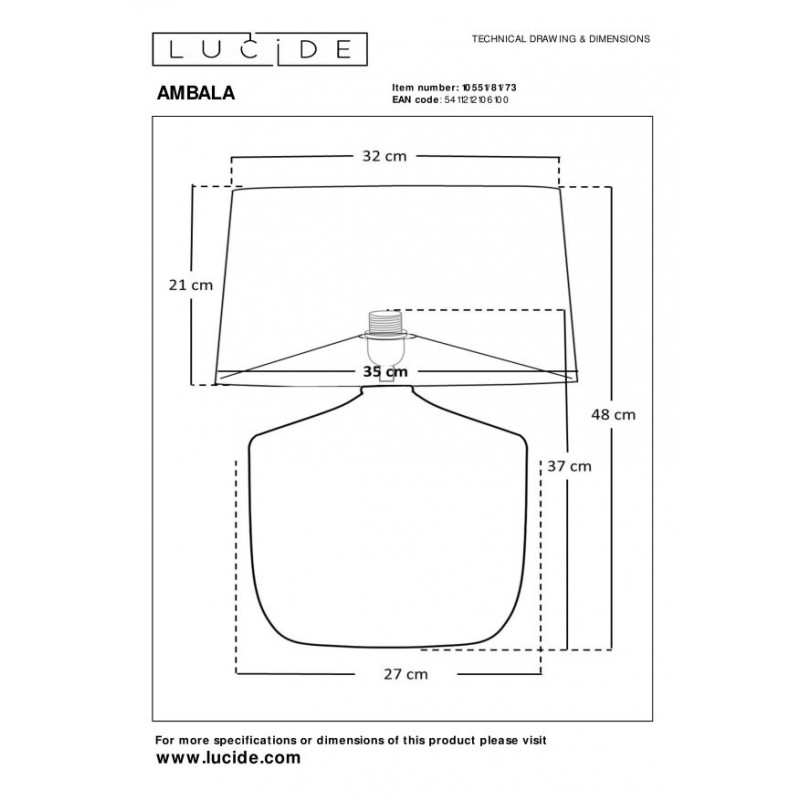 Lucide Lampa stołowa AMBALA 10551/81/73 drewno jasne i ciemne, biały