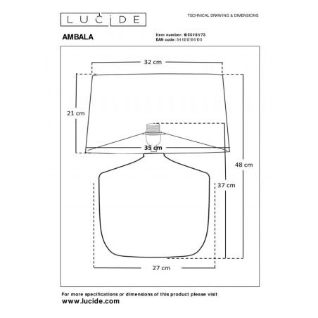 Lucide Lampa stołowa AMBALA 10551/81/73 drewno jasne i ciemne, biały