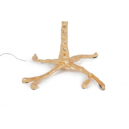 Lampa podłogowa TIFFANY 175 beżowa  mosiądz / naturalne pióra