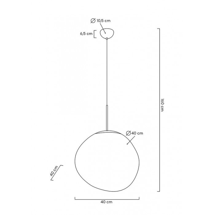 MOOSEE lampa wisząca FUSION 40 miedziana  - akryl