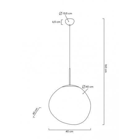 MOOSEE lampa wisząca FUSION 40 miedziana  - akryl