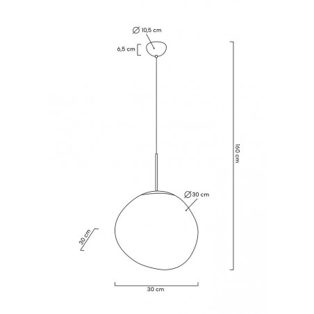 MOOSEE lampa wisząca FUSION 30 miedziana  - akryl