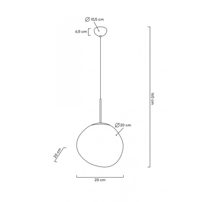 MOOSEE lampa wisząca FUSION 20 miedziana  - akryl