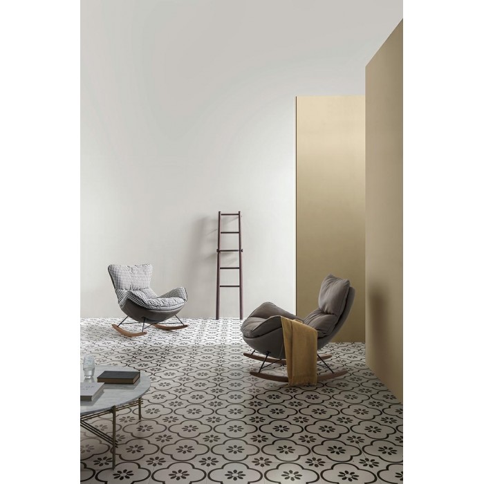 Fotel bujany OTILIA brązowa pepitka -...