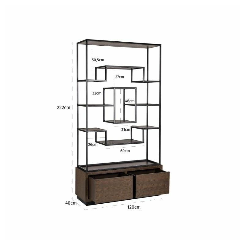 RICHMOND szafa ścienna BONVOY brązowa