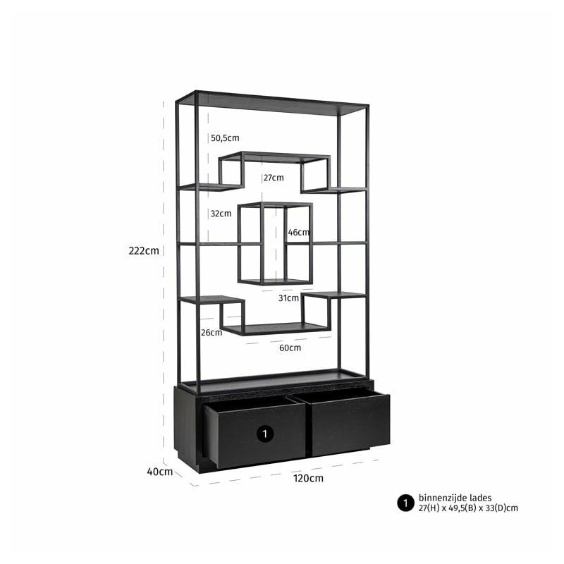 RICHMOND szafa ścienna BONVOY czarna