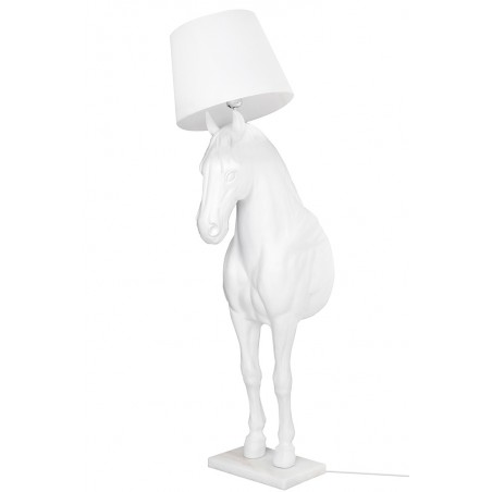 Lampa podłogowa KOŃ HORSE STAND M biała  - włókno szklane