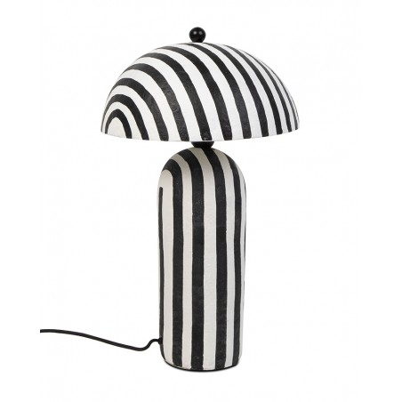 KARE lampa stołowa STRISCE 48 cm          biało-czarna