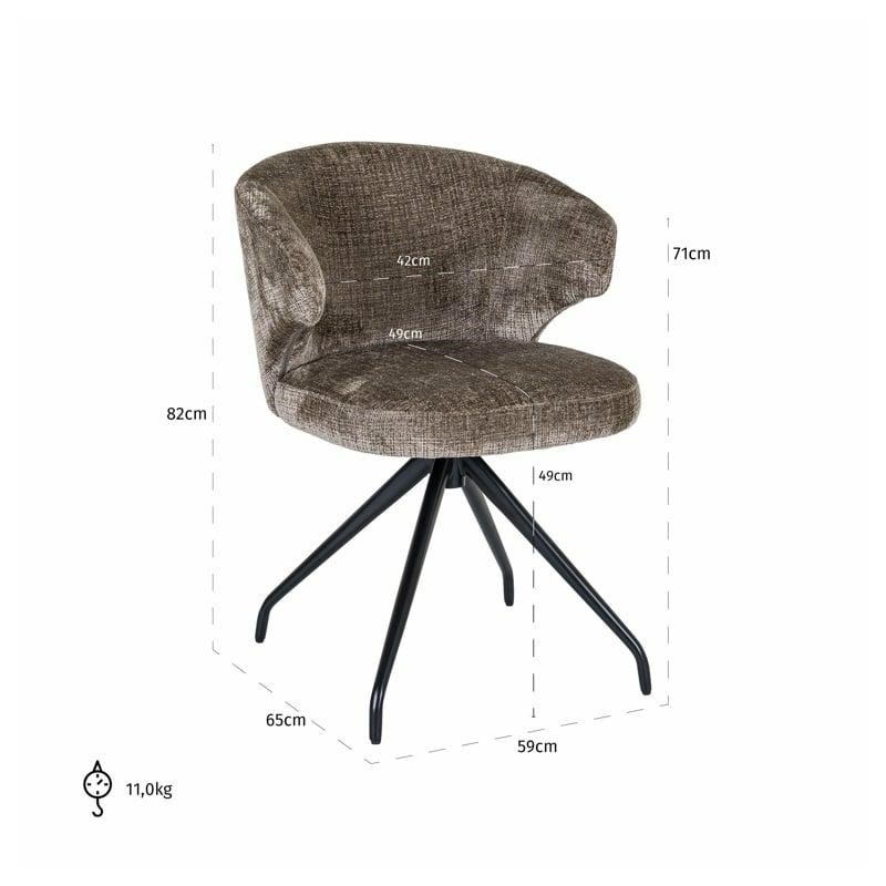 RICHMOND krzesło obrotowe MILLY STONE