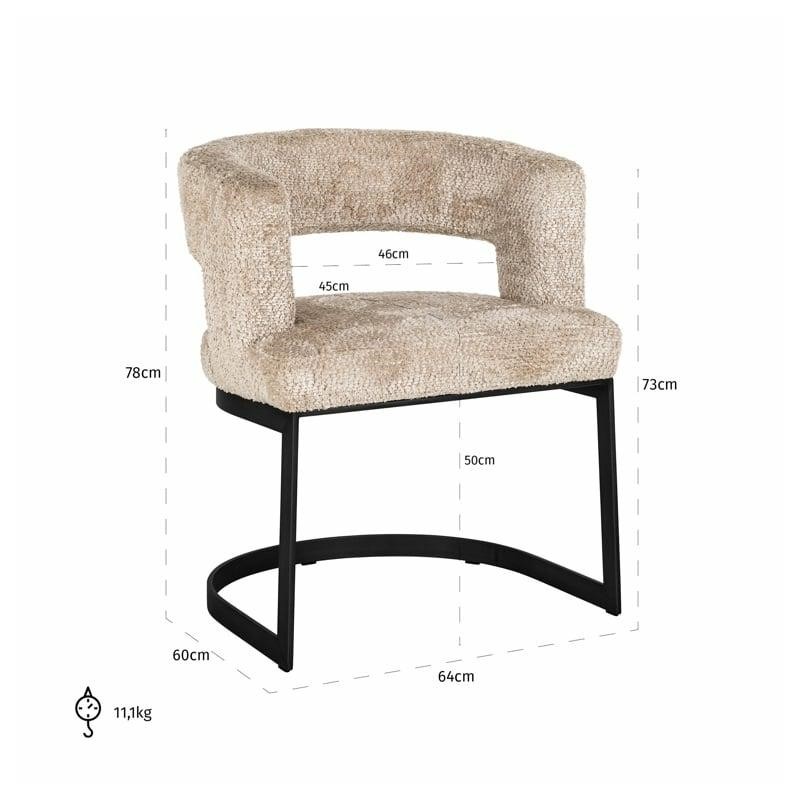 RICHMOND krzesło ELLIS beżowe