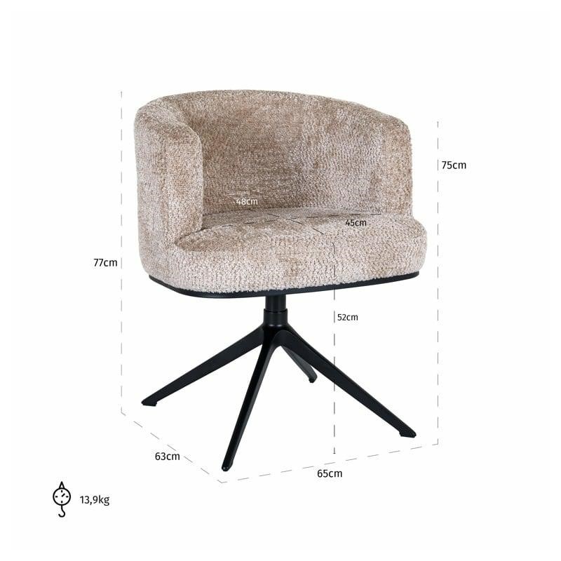 RICHMOND krzesło obrotowe CHEYENNE        beżowe