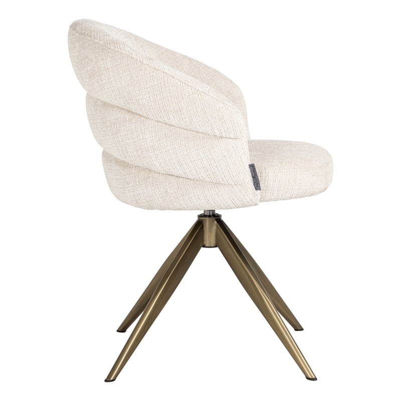 RICHMOND krzesło obrotowe ZENDAYA beżowe