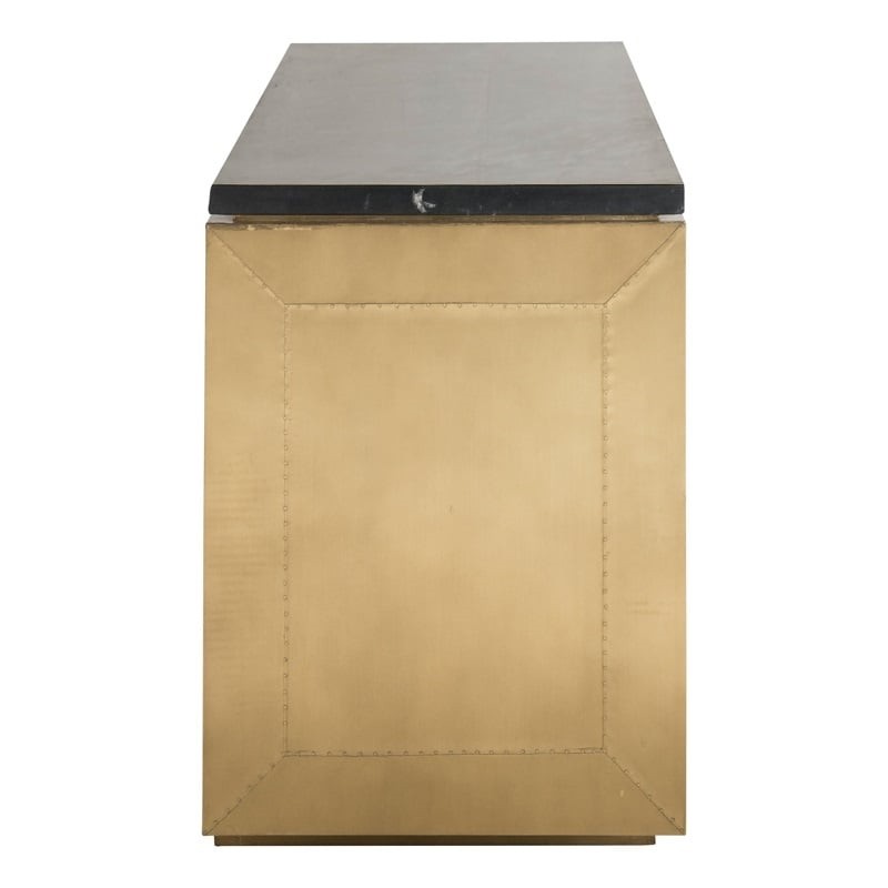 RICHMOND komoda FINSBURY - mosiądz,       marmur, MDF