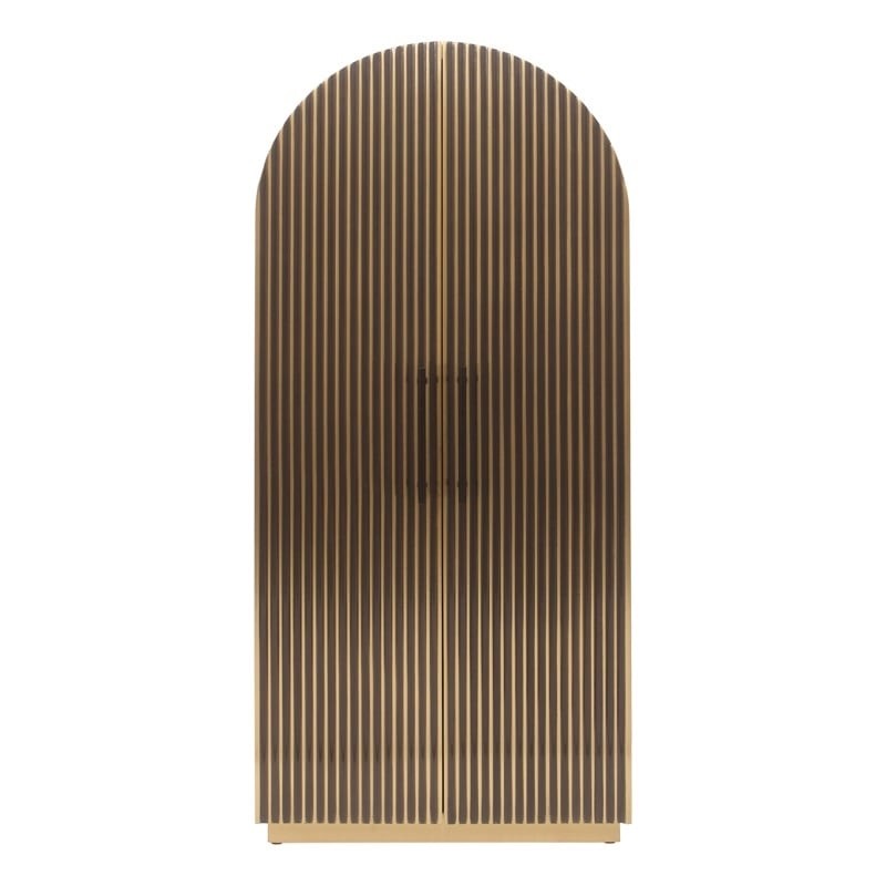 RICHMOND komoda LES ARCS 180 cm -         szczotkowane złoto, mosiądz, MDF