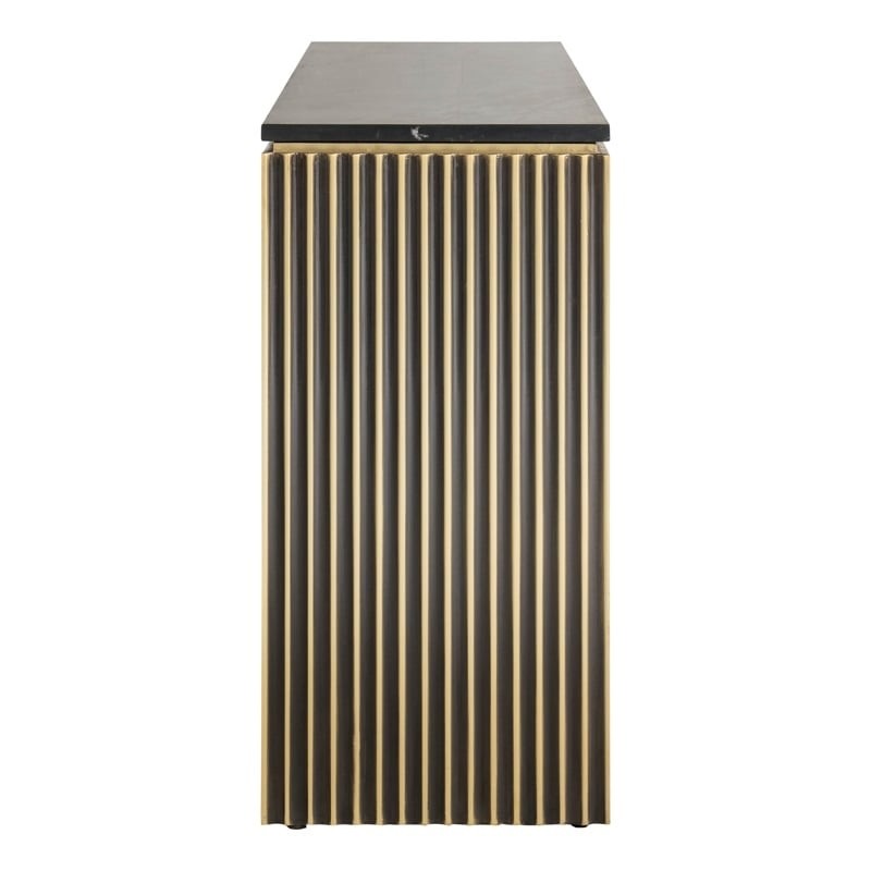 RICHMOND komoda LES ARCS - szczotkowane   złoto, mosiądz, marmur, MDF