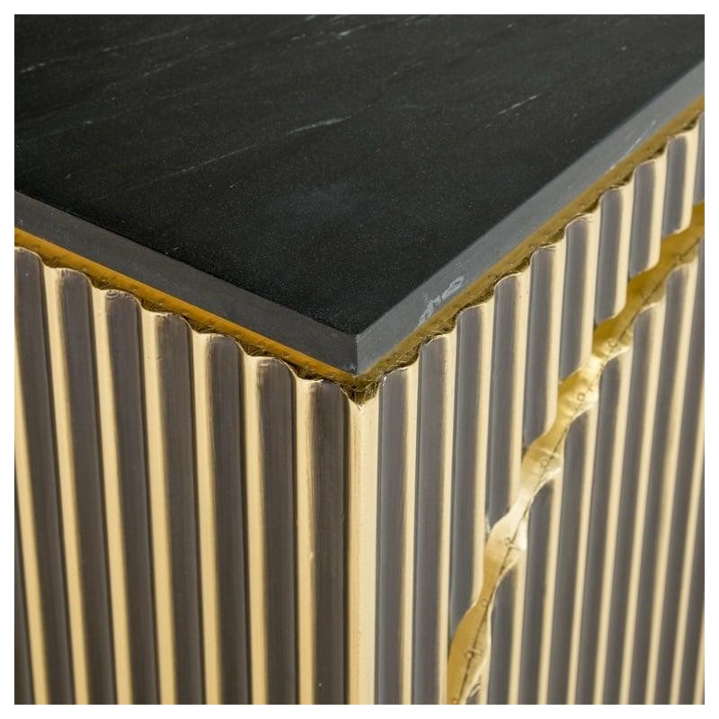 RICHMOND komoda LES ARCS - szczotkowane   złoto, mosiądz, marmur, MDF