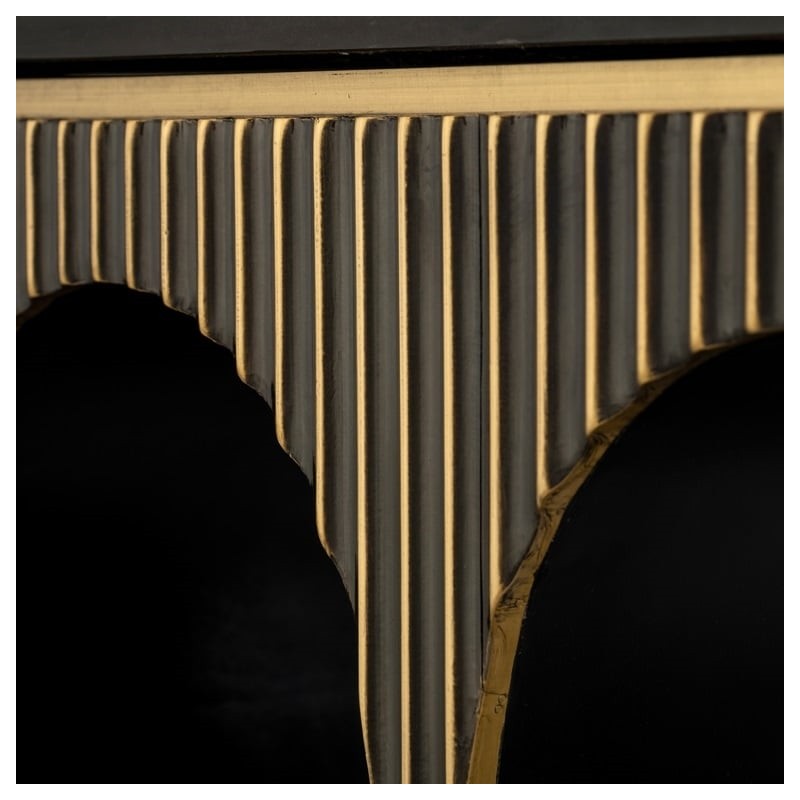 RICHMOND konsola LES ARCS - szczotkowane  złoto, mosiądz, marmur, MDF