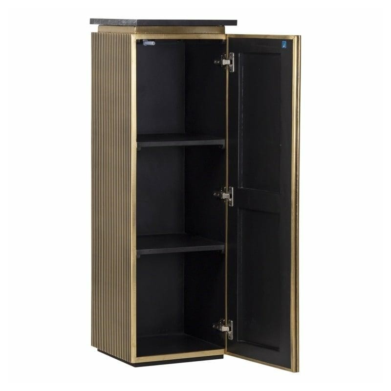 RICHMOND wysoki stolik / szafka           IRONVILLE - marmur, metal, MDF, sklejka brzozowa