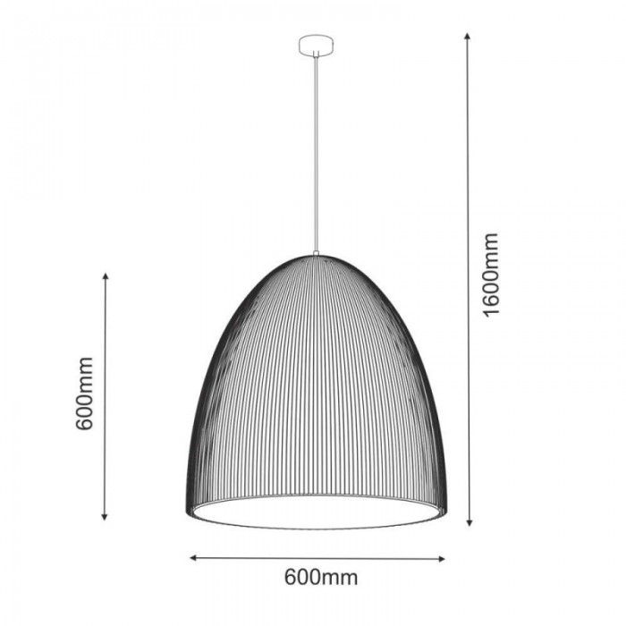 Shilo Lampa wisząca Gandra- Czekoladowa (60×60 cm)