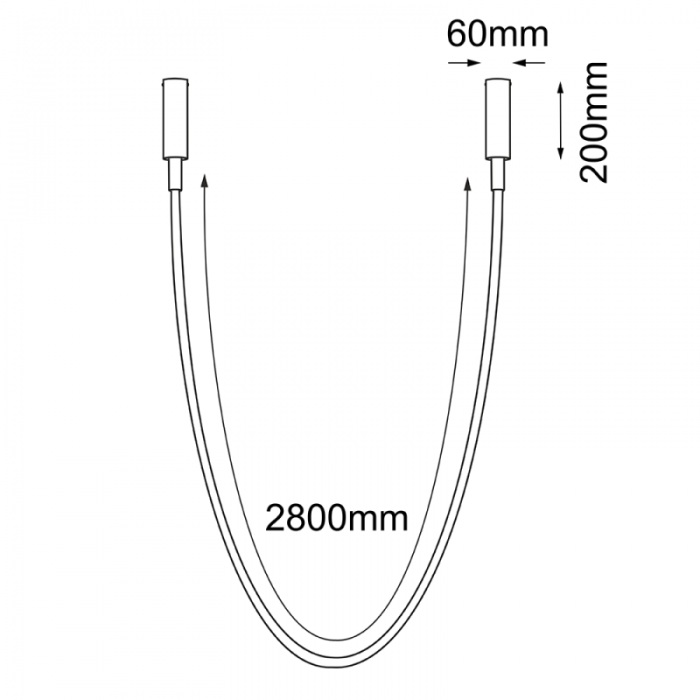 Shilo Lampa wisząca natynkowa Hebi – stal...