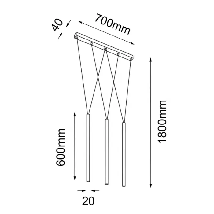 Shilo Lampa Wisząca Miaki IP20 Czarna 7946