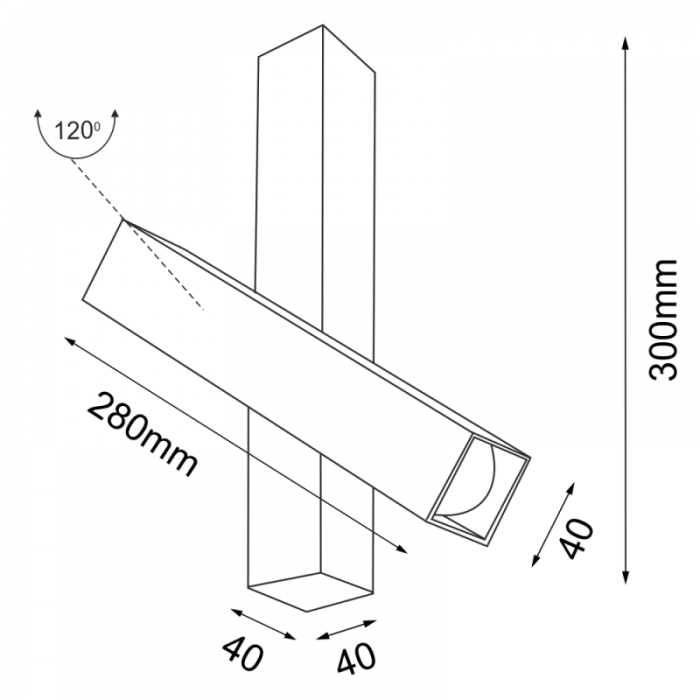 Shilo Oprawa Wewnętrzna Reflektor IP20 Czarna 7878