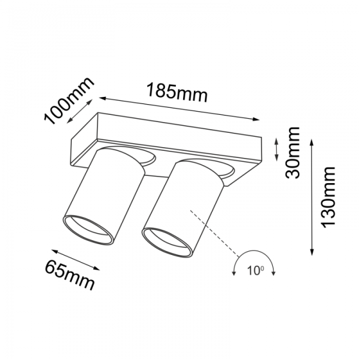 Shilo Oprawa Wewnętrzna Reflektor Tarumi IP20...