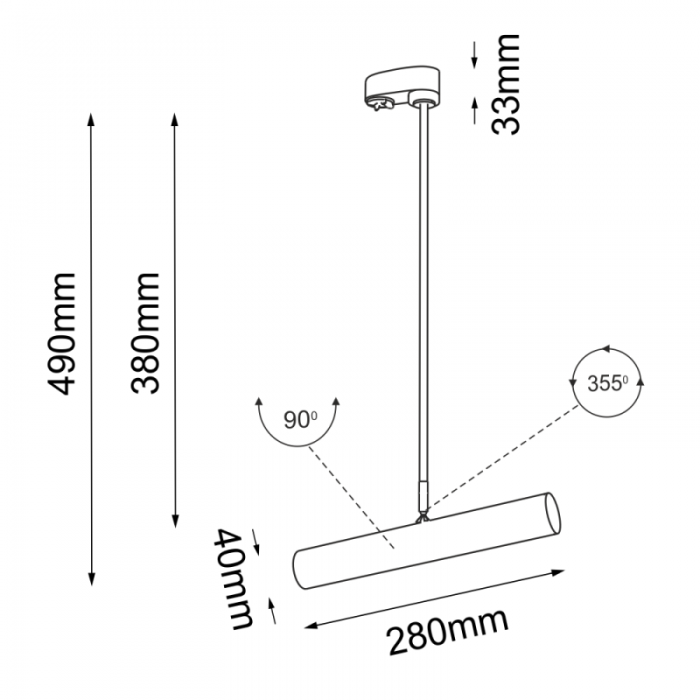 Shilo Lampa Do Szynoprzewodu Yabu IP20 Biała 7705