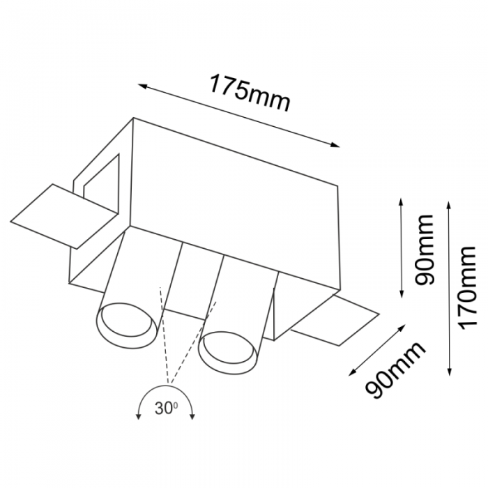 Shilo Lampa Wpuszczana Yamato 3000K IP20 Biała...
