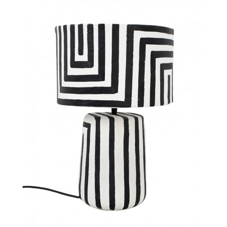 KARE lampa stołowa STRISCE 44 cm          biało-czarna