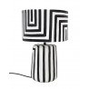 KARE lampa stołowa STRISCE 44 cm biało-czarna